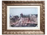 Sergio Scatizzi, Firenze, watercolour on cardboard