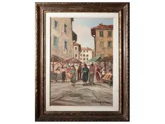 Market by Renzo Martini, Oil on Faesite, offered Sep 2025