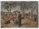 Vittorio Giunti, Countryside, Oil on table