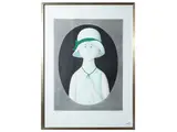 Antonio Bueno, Woman with hat, lithography