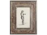Ernesto Treccani, Nude study, Mixed technique on paper applied paper