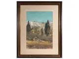 Sergio Scatizzi, Landscape, Mixed technique on cardboard