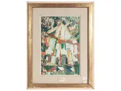Baptistery 1962 by Silvio Loffredo, oil on canvas, offered Sep 2025