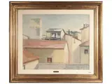 Dino Migliorini, Riflessi sui tetti, Oil on a compensated table