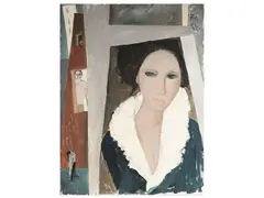 Le finestre 1974 by Bruno Paoli, oil on canvas, offered Sep 2025