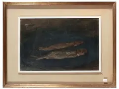 Silvio Polloni, Arginghe tesserate 1942, oil on canvas