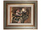 Emanuele Cappello, White roses, oil on canvas