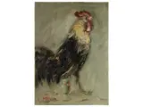 Emanuele Cappello, Rooster, oil on canvas