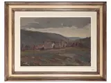 Angiolo Volpe, Livorno, oil on a textured cardboard