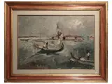 Emanuele Cappello, Gondola, oil on canvas