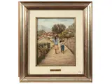 Ilio Lenzi, Trotto and the Svina, Two oil paintings on canvas and textured cardboard