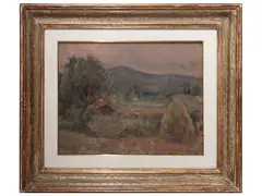 Paesaggio by Dino Migliorini, oil on hardboard, offered Sep 2025