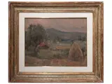 Dino Migliorini, Paesaggio, oil on hardboard
