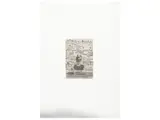 Nunzio Gulino, Vase of flowers in front of the Marche landscape, etching
