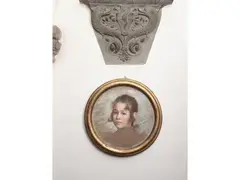 Portrait 1895 by Antonio Salvetti, pastel on round and dated round paper, offered Jul 2025