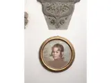 Antonio Salvetti, Portrait 1895, pastel on round and dated round paper