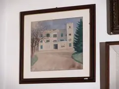 Giorgio Kienerk, View of Villa, watercolor on paper