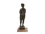 Quinto Martini, Naked with joint arms, bronze sculpture