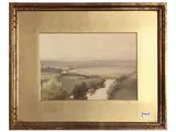 Ernest Albert Chadwick, River landscape, watercolour on paper