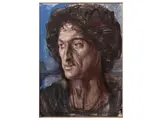 Romano Stefanelli, Studio di testa di personaggio pagano, Mixed media on cardboard laid on panel