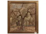 Landscape by Valentino Ghiglia, oil on panel, offered Jul 2025