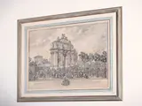 Carl Marcus Tuscher, Arch of honor of Frantz Stephan, at the entrance to Florence, 1743, engraving