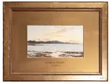 A.W. Weedon, Sunset at polewe, watercolor on paper