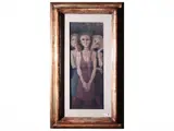 Remo Squillantini, Three women, oil on canvas
