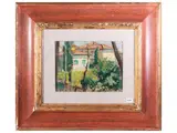 Giulio Salti, The Villa by the sea, Oil on cardboard