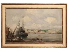 Rodolfo Claudus, Anzio mattina 1943, oil on canvas