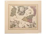 Johann Baptist Homann, Regnorum Sicily et Sardiniae 1715, Double page engraving on copper