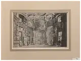 Bibiena, Scene of the theatrical party on the occasion of the sponsors of the Royal Prince of Poland, etching