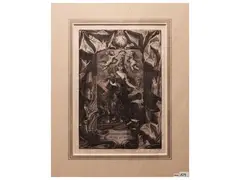 Jean-Marc Nattier, Marie de Medicis Sous La Forma de Minerve Déesse des Arts 1708, copper engraving