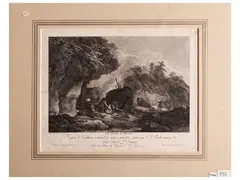 Nicolas de Launay, From Loutherbourg: Le Four to Chaux, etching and burin