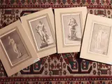 Louis Philippe Boitard, Roman and mythological sculpture, Four etchings