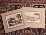 Richard Earlom, Two engravings from Claude Lorrian 1802, etching/sepia mezzotint