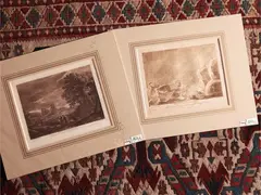 Richard Earlom, Two engravings from Claude Lorrian 1774, etching/sepia mezzotint