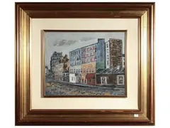 Paris: Una strada – Pont Mirabeau 1956-59 by Orfeo Tamburi, oil on canvas, offered May 2025