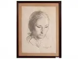 Pietro Annigoni, Rossella 1968, pencil on paper