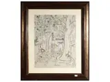 Raoul Dufy, View of Paris with figures, Mixed media on paper