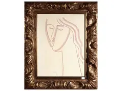 Man head 1971 by Mario Tozzi, pastel on paper, offered May 2025