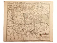 Guillaume Sanson, Carte Nouvelle du Duché de Mantoue (1760), Levée Par Ordre Exprès à L'Usage des Armées en Italie
