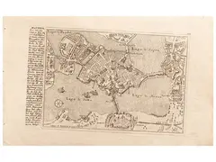 Grundriss der Stadt Mantua (Plant of Mantua and the surroundings) - Mantua (1720 ca) by Gabriel Bodenher, Two copper engravings. On the side margins of the maps present long explanatory texts with historical-stistic, offered May 2025