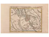 Gabriel Bodenher, Mantova Mitt dero Gegend. Nach. P. Coronelli Vorstellung (1720 ca), Watercolor chalcography of the Mantua map