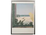 Franco Mulas, View of the beach with figures, lithograph