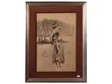Lanfranco Frigeri, Composition 1946, Mixed media on paper