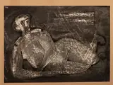 Rodolfo Stranieri, Figure 1965, Mixed media on photo
