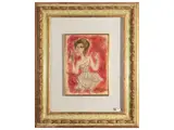 Giuseppe Migneco, Dancer, ink on paper laid on canvas