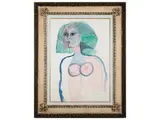 Bruno Cassinari, Female figure 1979, Mixed technique on paper