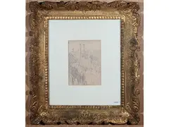 Telemaco Signorini, Procession, Pencil on paper